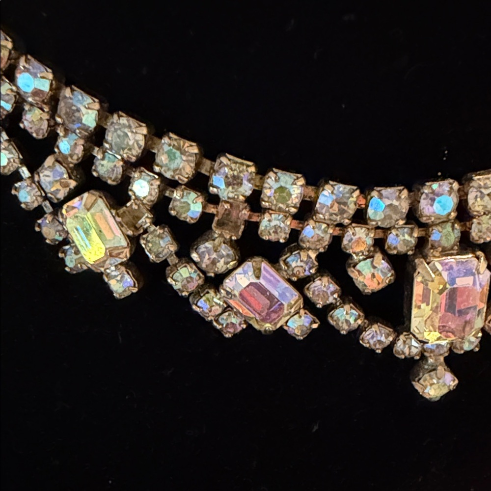 Art deco rhinestone choker vintage - Picture 6 of 6
